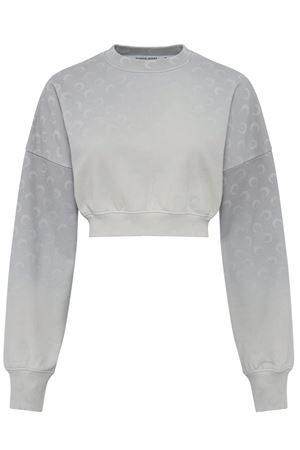 Felpa crop Cocoon in pile grigio chiaro MARINE SERRE | WST012ACJER0073GR50